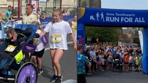 Rob Burrow crosses finish line with children in ‘lap of honour’ at 10K in emotional Father's Day ...