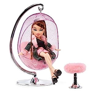 Amazon.com: Bratz Funky Fashion Furniture Retro-Swing Chair Playset & Display with Footrest ...