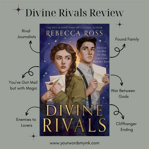 the cover for divine rivals review with an image of two people holding ...