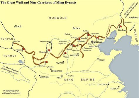 Map Great Wall Of China End - Share Map