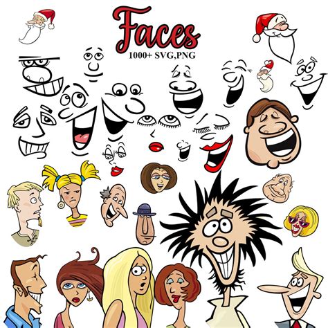 Face Bundle Stickers Svg Bundle, Bundle, Font, PNG Sticker - Etsy