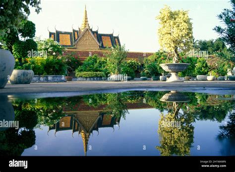 the architecture of the Royal Palace in the city of Phnom Penh of ...