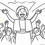 Joyful Worship Scene Coloring Page 21603 17086 sketch template