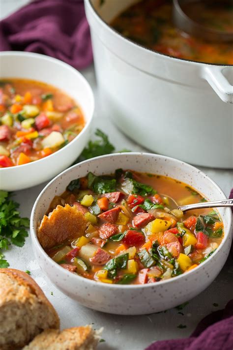 Smoked Sausage and Vegetable Soup - Cooking Classy