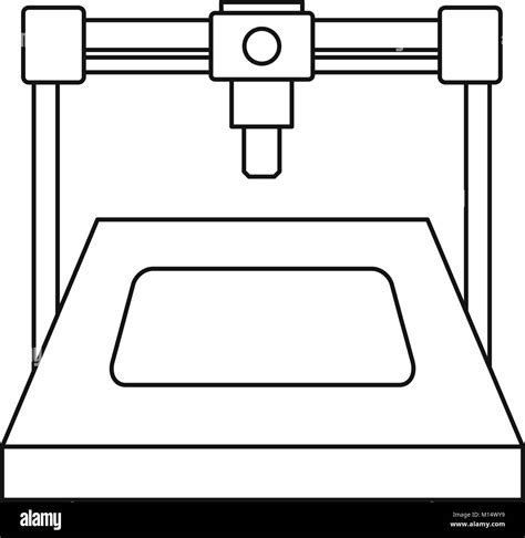 3D printer icon outline Stock Vector Image & Art - Alamy