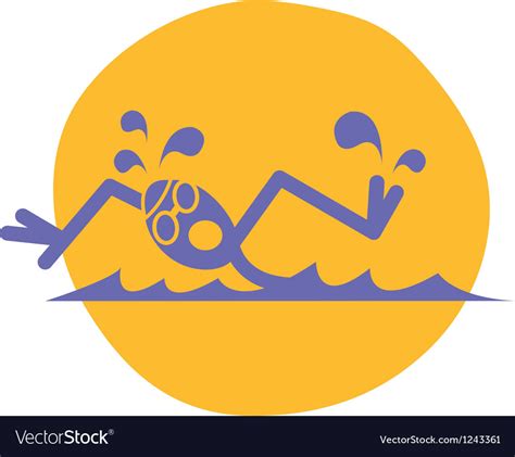 Swimmer logo Royalty Free Vector Image - VectorStock