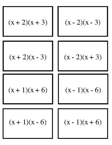 Foil Method Worksheets