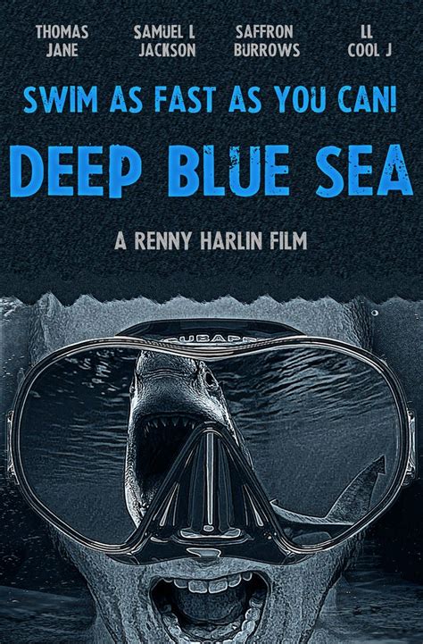 A friend asked me to make a movie poster for Deep Blue Sea. I used Adobe Photoshop. | Love movie ...