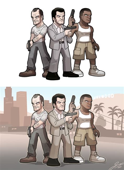 GTAV Trevor Michael and Franklin by SandikaRakhim on DeviantArt