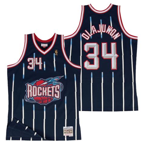 Houston Rockets Hakeem Olajuwon Hardwood Classics Road Swingman Jersey ...