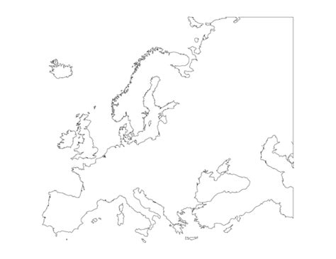 Printable Blank Map of Europe – Tim's Printables