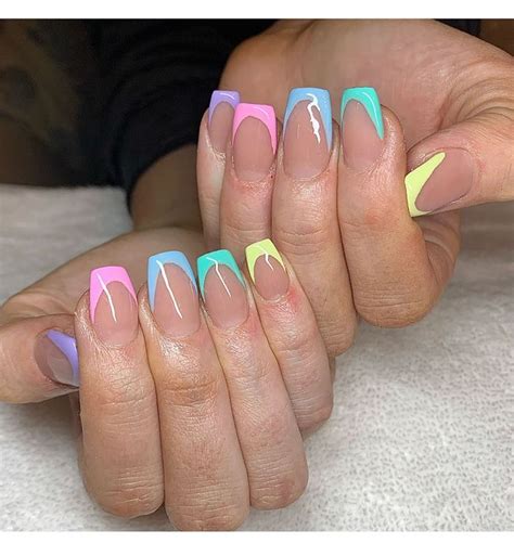 Beauty by Chan on Instagram: “Pastel French tips Californian, Marilyn ...