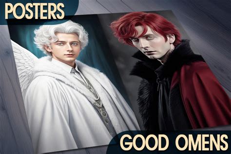 Crowley and Aziraphale posters PNG download by Hisoka16 on DeviantArt