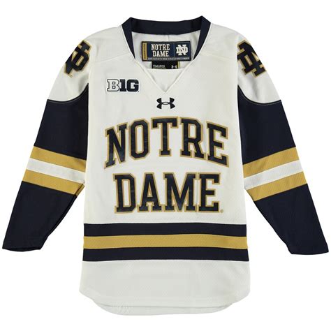 Under Armour Notre Dame Fighting Irish Youth White Team Replica Hockey ...