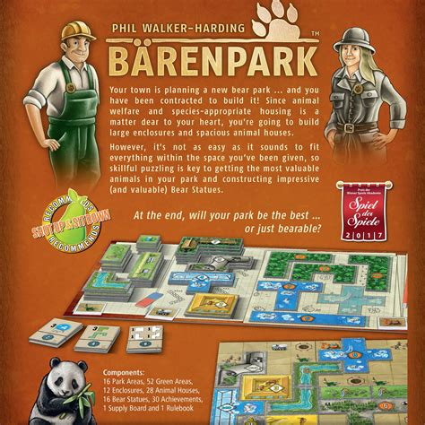 Buy Bärenpark Board Game | Tile Placement Strategy Game | Fun Zoo Animal Themed Puzzle Game For ...