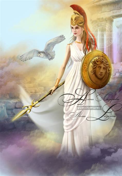 Athena. Art by Alena Lazareva | Athena goddess, Greek mythology art, Goddess art