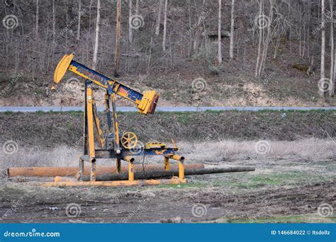 West Virginia Oil and Gas Wells in the Country Stock Photo - Image of drill, property: 146684022