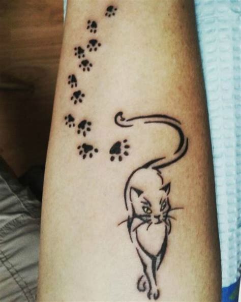 56 Cat Tattoos That Will Make You Want to Get Inked: Cat footprints tattoo | Clever, Tattoo and Cat