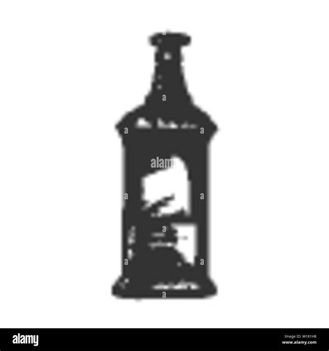 Rectangular Vintage Whisky Booze Bottle Vector Stock Vector Image & Art - Alamy