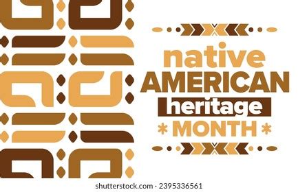 Native American Heritage Month American Indian Stock Vector (Royalty ...