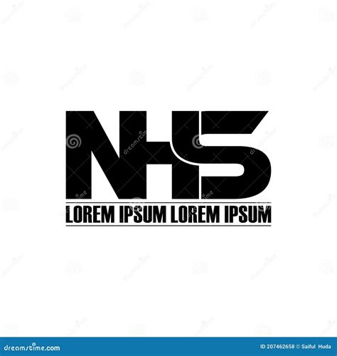 Letter NHS Simple Monogram Logo Icon Design. Stock Vector ...