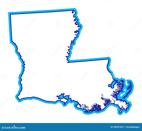 Outline Of State Of Louisiana Stock Illustration - Illustration of ...