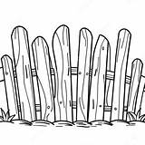 Simple Wooden Fence Coloring Page 68844 54488 sketch template
