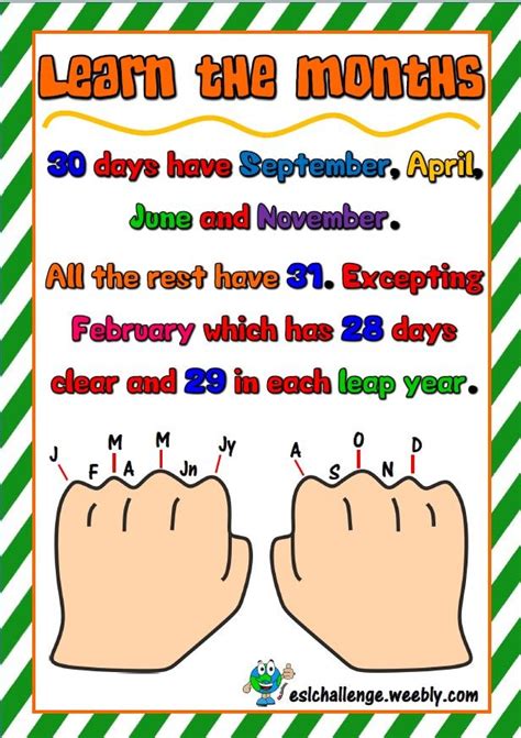 30 Days Hath September Poem Printable - Printable And Enjoyable Learning