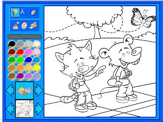 Los animales: Juego para colorear animales