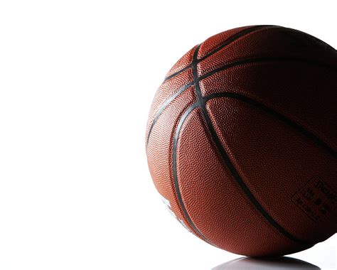 Basketball On White Background by Thomas Northcut