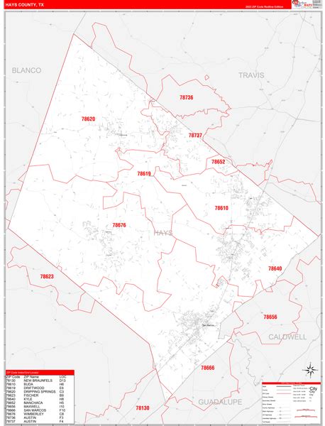 Maps of Hays County Texas - marketmaps.com