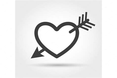 Heart with arrow icon | Pre-Designed Vector Graphics ~ Creative Market