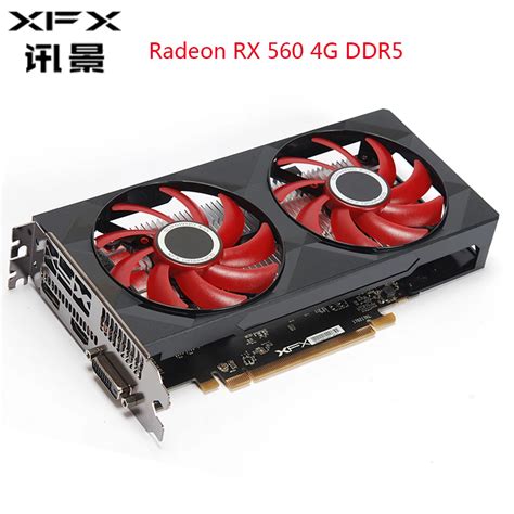 XFX Radeon RX 560 4GB DDR5 Graphics Cards AMD Graphics Card 4GB GPU 128 ...