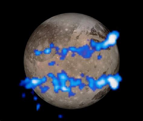 Ganymede: Evidence of subsurface salty ocean.