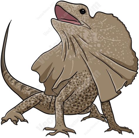 Brown Frill Necked Lizard | Cartoon style drawing, Chinese drawings, Animal art