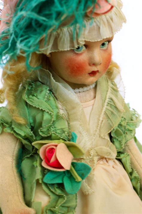 LENCI "LUCIA" face Rita Madame Pompadour felt cloth doll ♪♫ Vintage Dolls, Antique Dolls ...