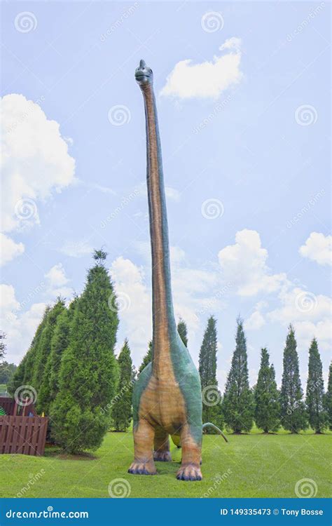 Diplodocus in a Park editorial stock photo. Image of creature - 149335473