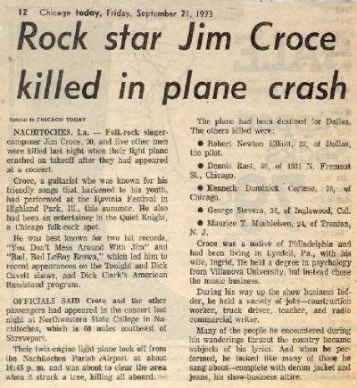 1973: Jim Croce – dead at just 30 years of age. | Natchitoches Parish ...