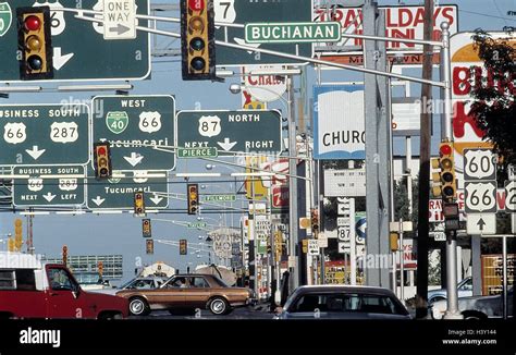 The USA, federal state Texas, traffic, road signs, America, Texas Stock ...