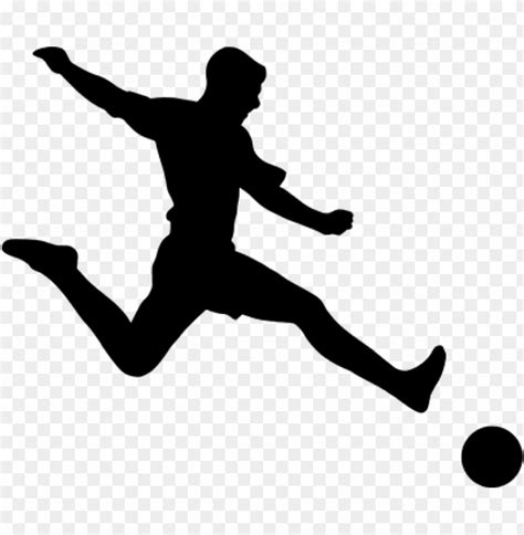 silhouette, football, player, shooting - soccer player silhouette PNG image with transparent ...