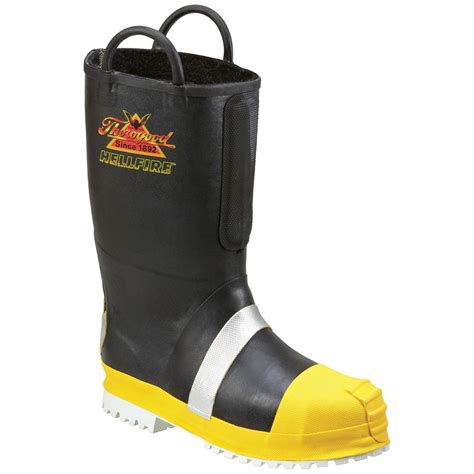 Men's Thorogood® 14" Hellfire™ Rubber Insulated Felt-lined Firefighting Boots - 281798, Rubber ...