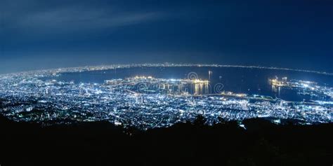 Kobe Night View from Mt. Maya (Mayayama) in Kobe, Japan. Stock Photo ...