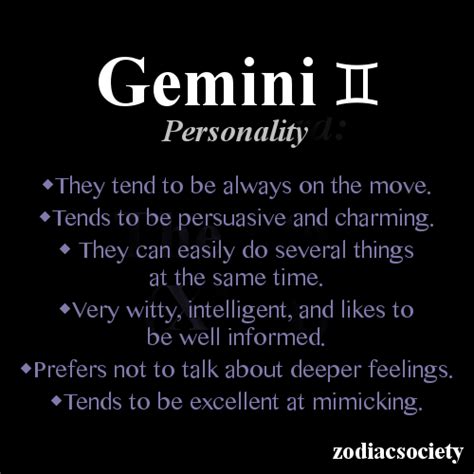 Zodiac Society | Gemini personality, Gemini quotes, Gemini traits