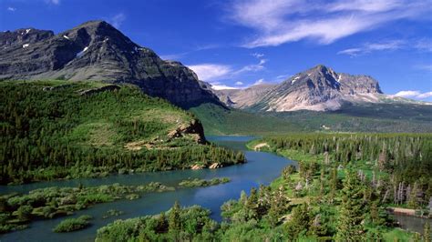 landscape, Nature, Summer, River, Montana, Forest, Mountain, Water ...