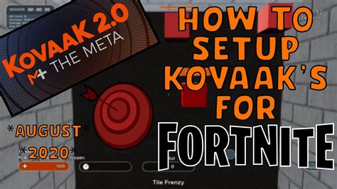 How To Setup KovaaK's For FORTNITE *NEW* (August 2020) - YouTube