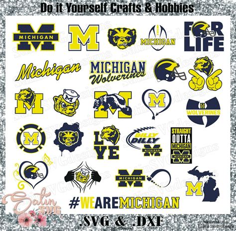 Michigan Wolverines Set NEW Design SVG Files, Cricut, Silhouette Studio ...