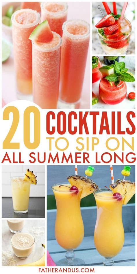 Here is a list of 20 summertime cocktail recipes. They are super easy and totally tasty. I've ...