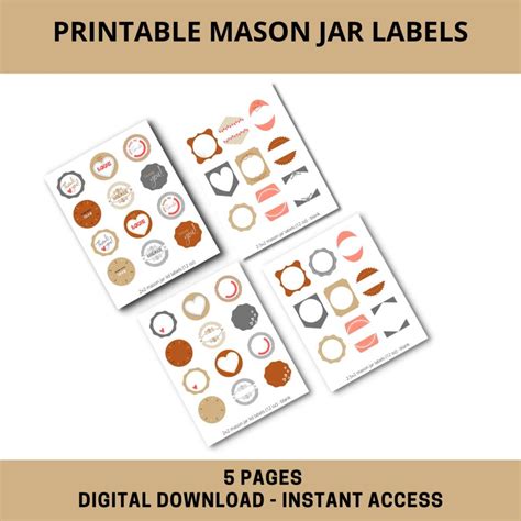 Printable Mason Jar Labels - From Val's Kitchen