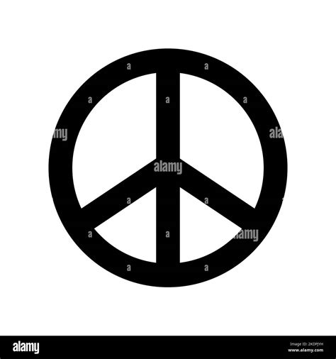 Peace symbol. Black Peace symbol on white background. Vector ...