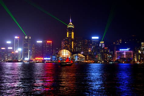 Hong Kong At Night 4K UHD Wallpaper